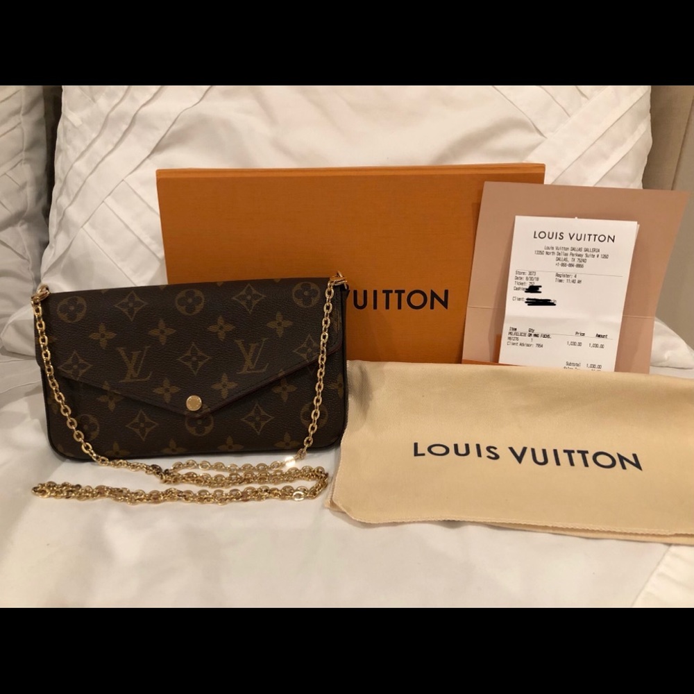 💋SOLD💋 Louis Vuitton Felicie Pochette Monogram - Picture 2 of 8